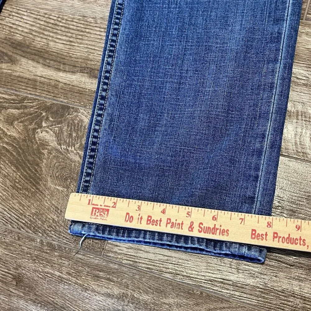 Hudson Jeans Men's Size 34 Blue Denim Byron Straight Leg Distressed 5-Pockets - Picture 14 of 14